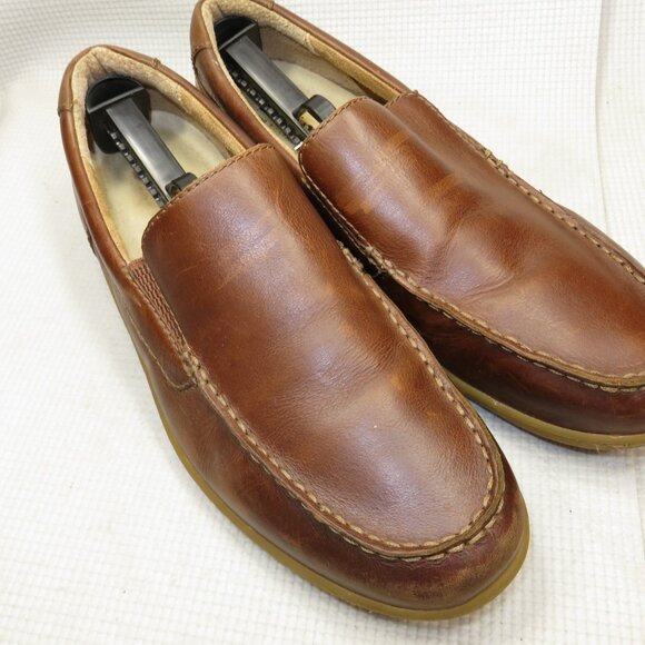 BORN Eberhard H44116 Loafers Driving Driver Brown Mens 12 M Moccasin Toe Slip-On - Picture 2 of 13